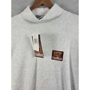 Carhartt Original Mens 2XL Mock Neck Knit Shirt Oversized Long Sleeve Work NEW
